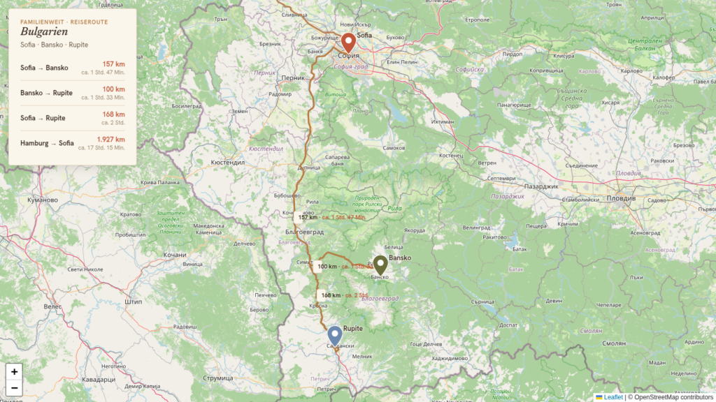 Bulgarien Reisetipps Route Familienreise