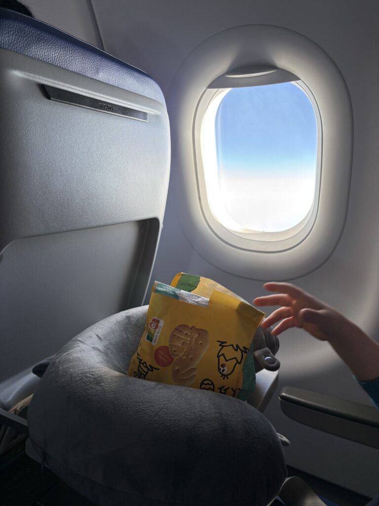 Kind im Flugzeug