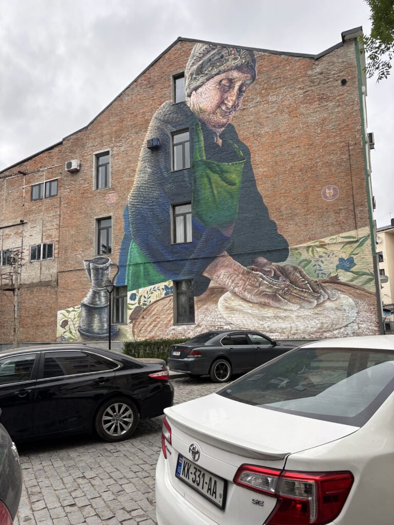 Wandbild Bäckerin Mural