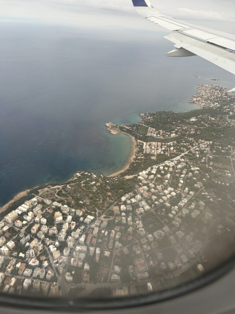 Athen von oben Flugzeug