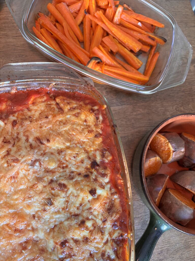 Meal Prep 3 Tage Lasagne Ofengemüse